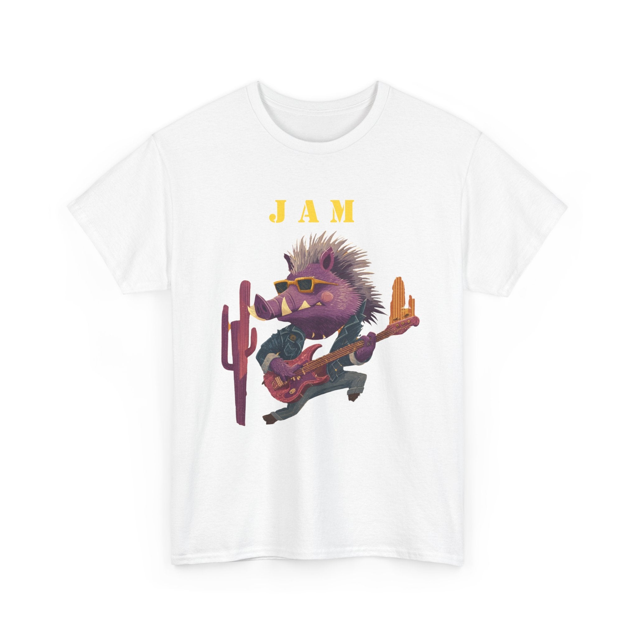 Jam Porcupine Guitar Tee | Desert Cactus Rock Music Shirt