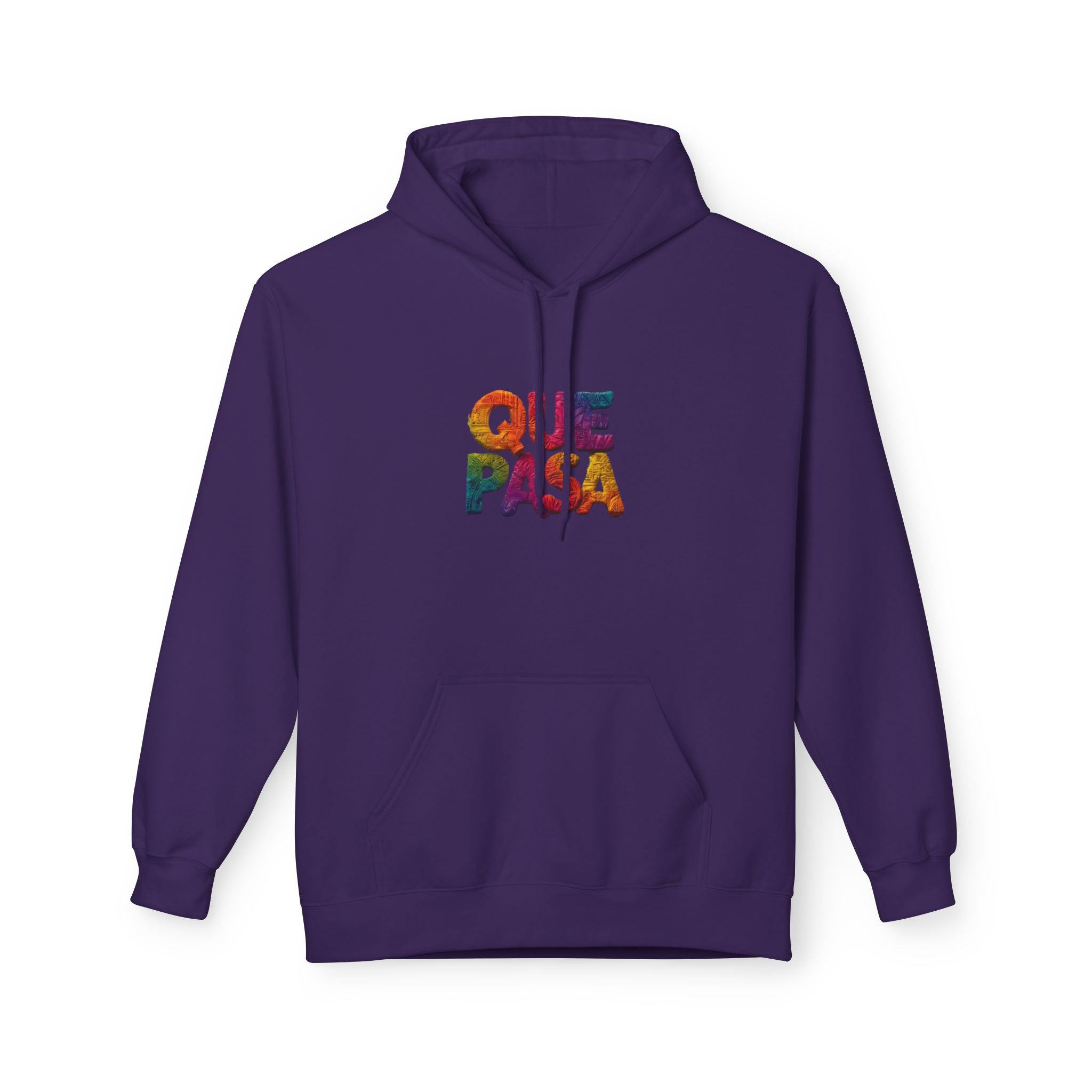 Que Pasa hoodie | Colorful Spanish phrase sweatshirt