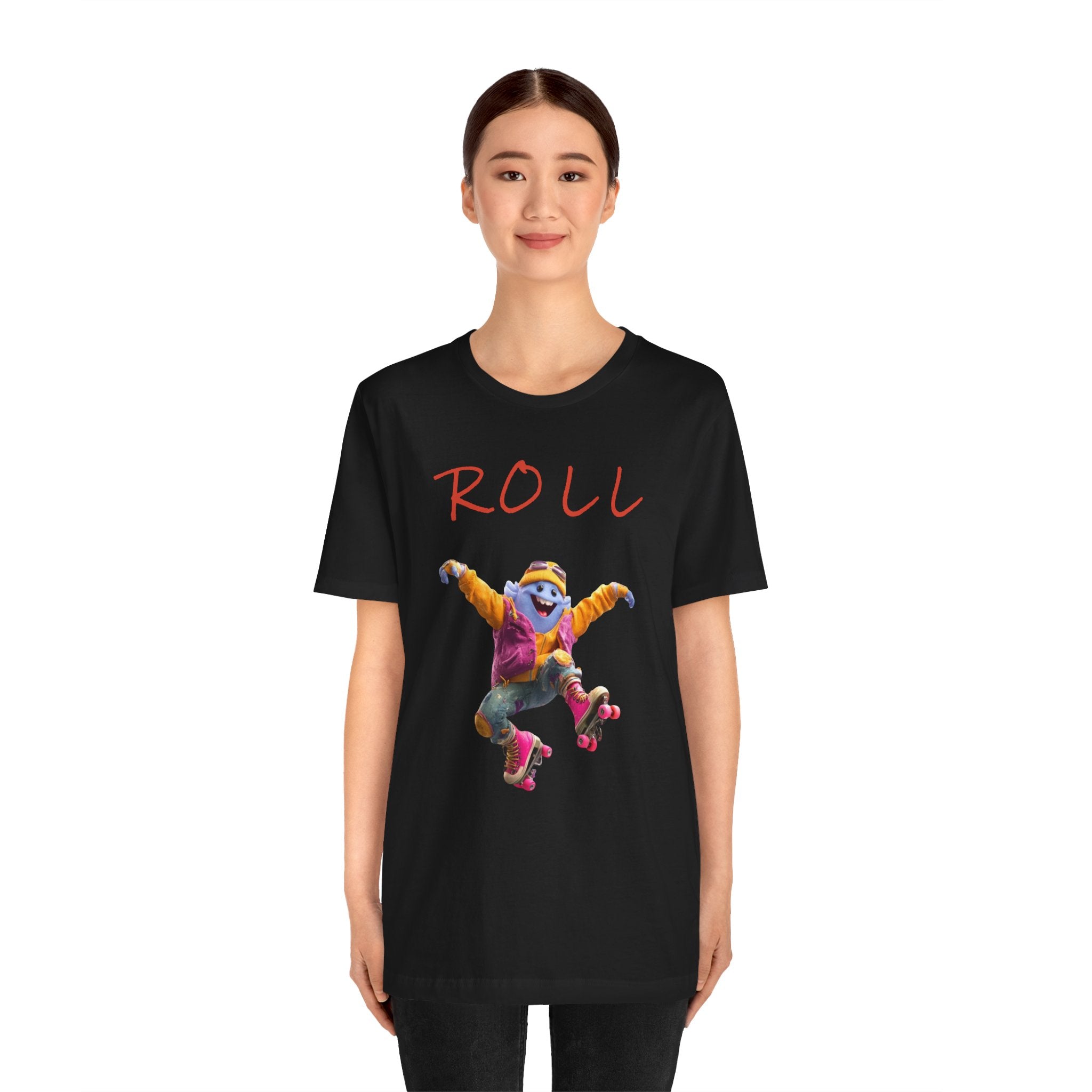 Roll Roller Skate T-Shirt — Colorful Vintage Skater Graphic Tee