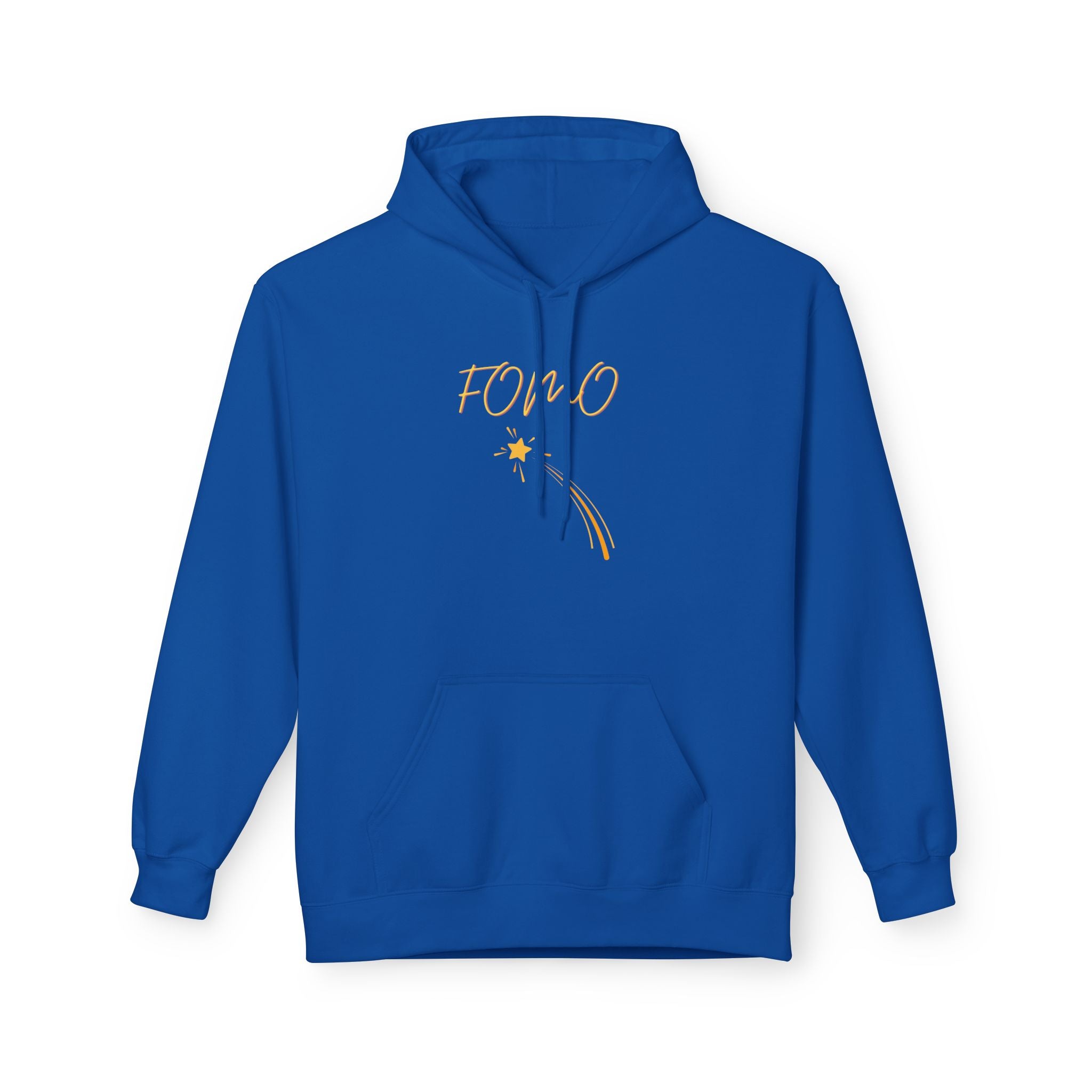 FOMO script and star Hoodie | Minimal typography streetwear