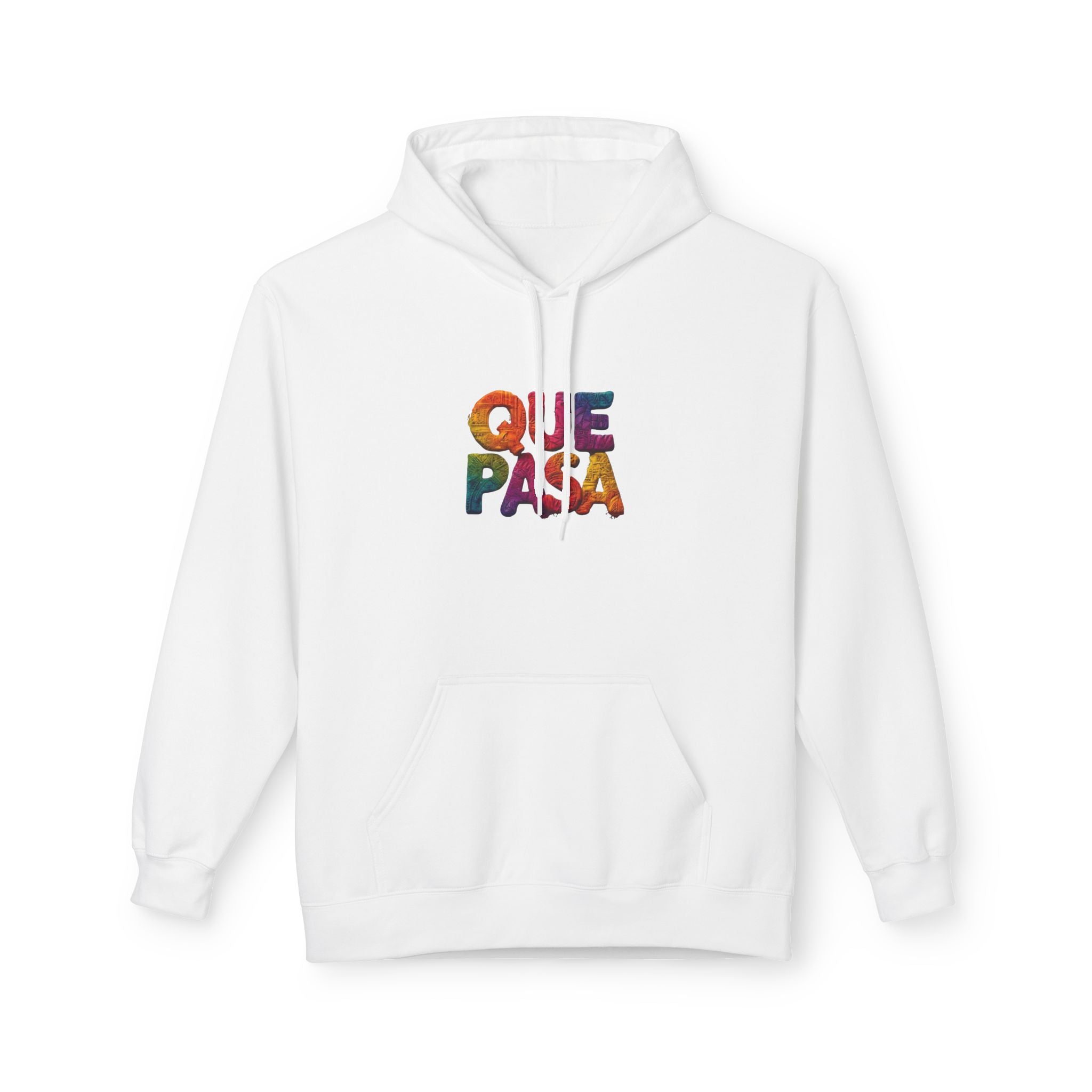 Que Pasa hoodie | Colorful Spanish phrase sweatshirt